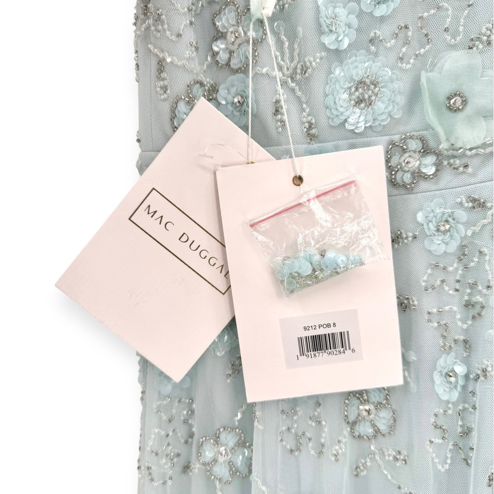 Mac Duggal Mint Green Embellished Midi Dress - Picture 8 of 12